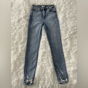 Cello Distressed Blue Skinny Jeans